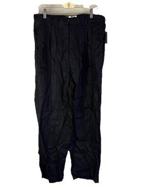 Deadstock Vintage 90s Linen Pleated High Rise Dress Pants Coastal